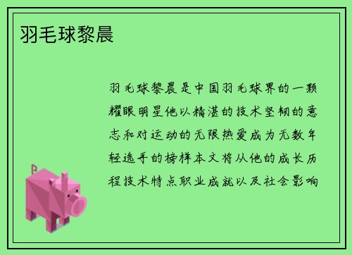 羽毛球黎晨